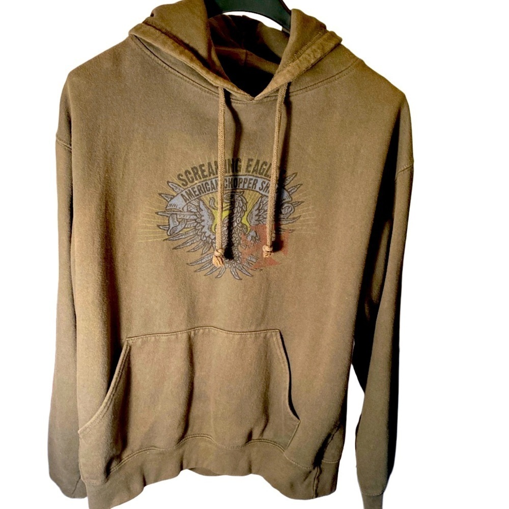 Vintage Streetwear Y2K hoodie army green
